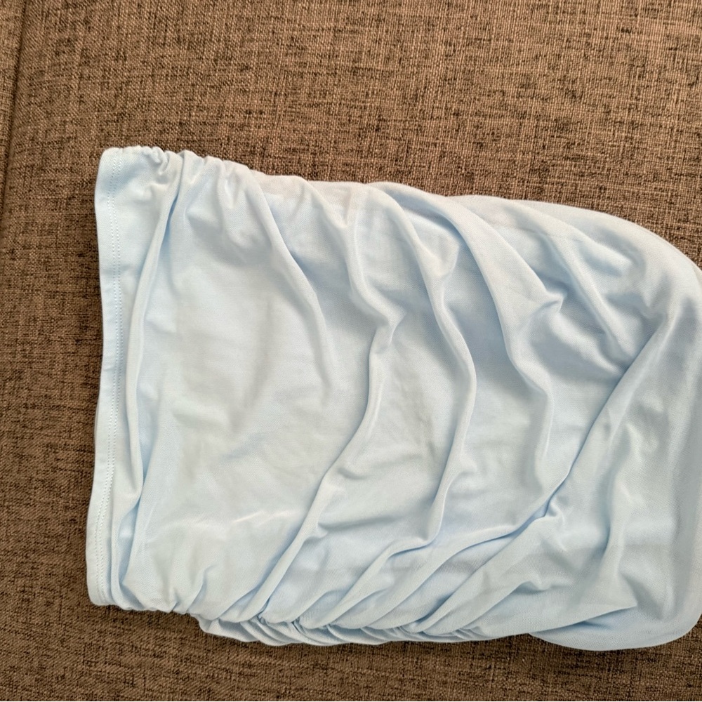 Baby blue tight skirt